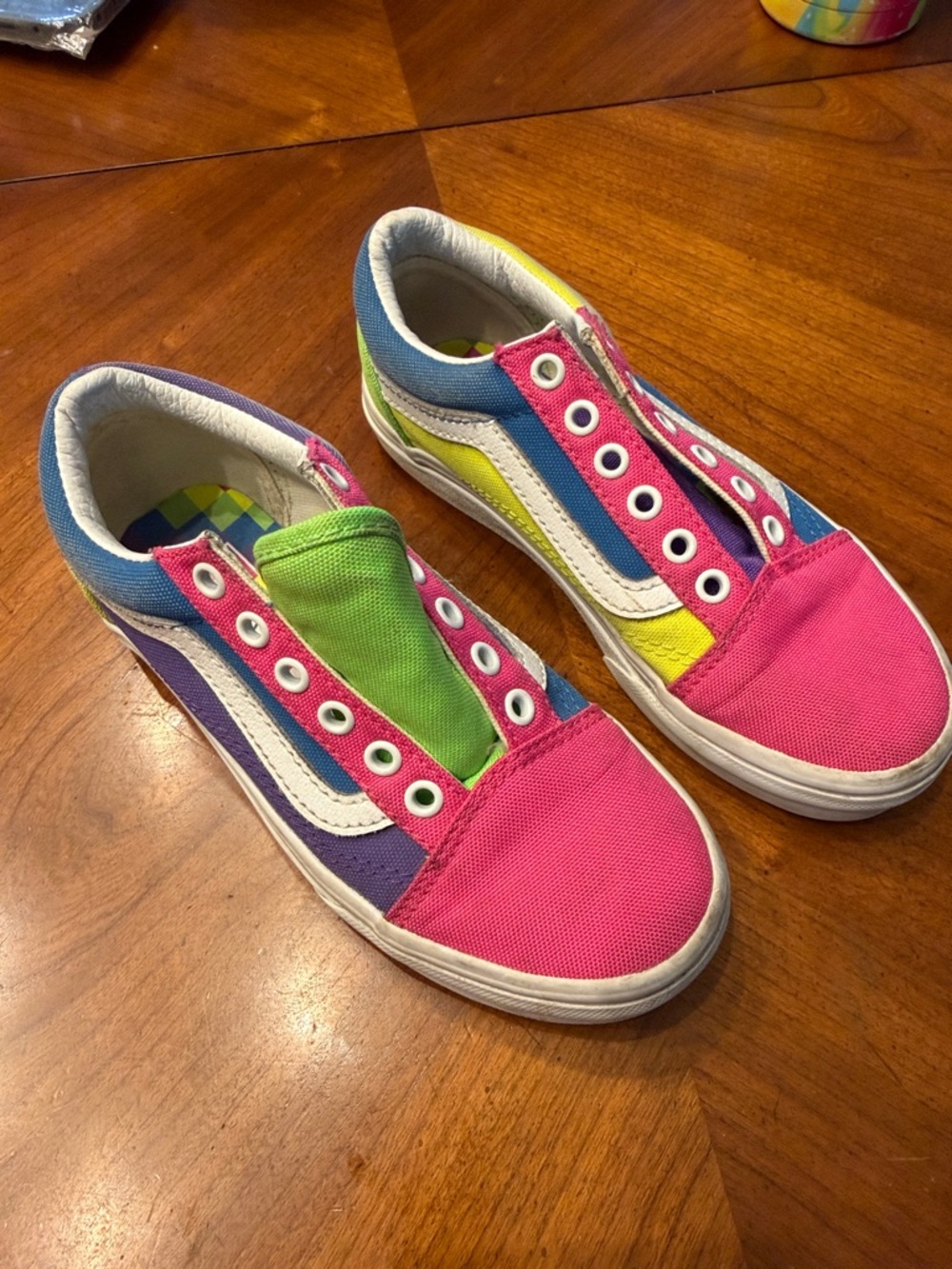 Kids Rainbow Vans - Size 1